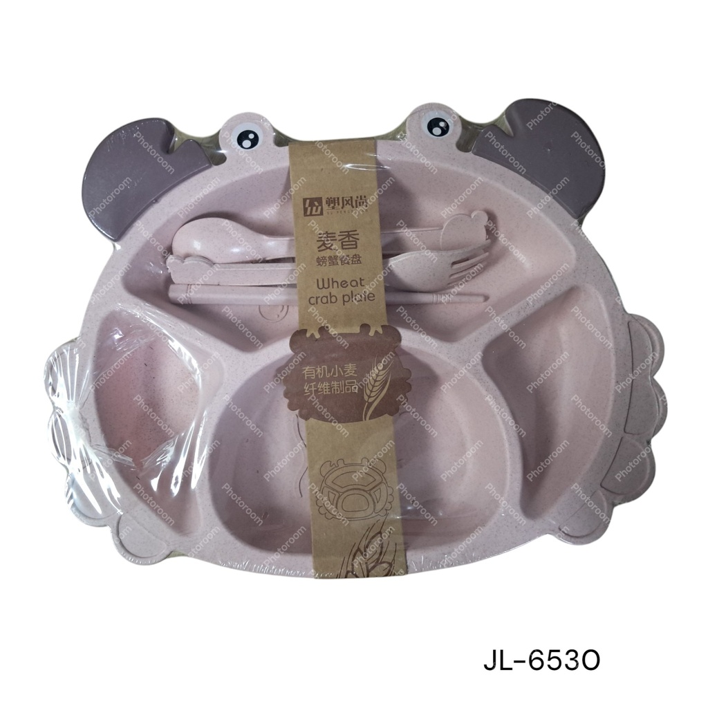 PLATO PARA BEBE CON CUBIERTO CANGREJO