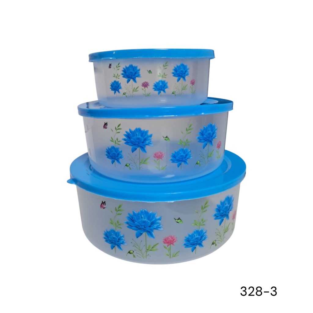 ENVASE SET X3 PLAST REDONDA 10CM Y 11CM