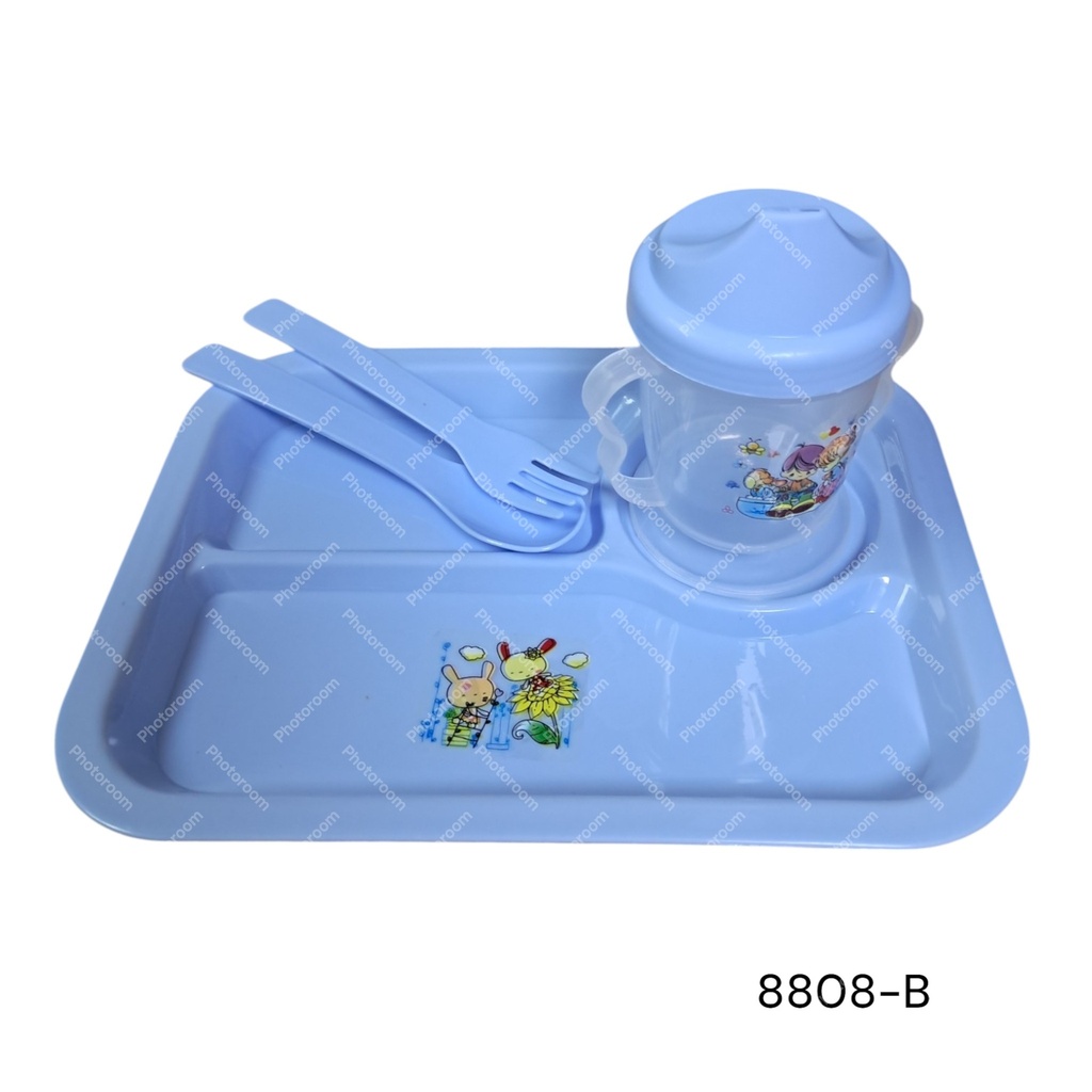 JUEGO PLATO, VASO Y CUBIERTOS PARA BEBE
