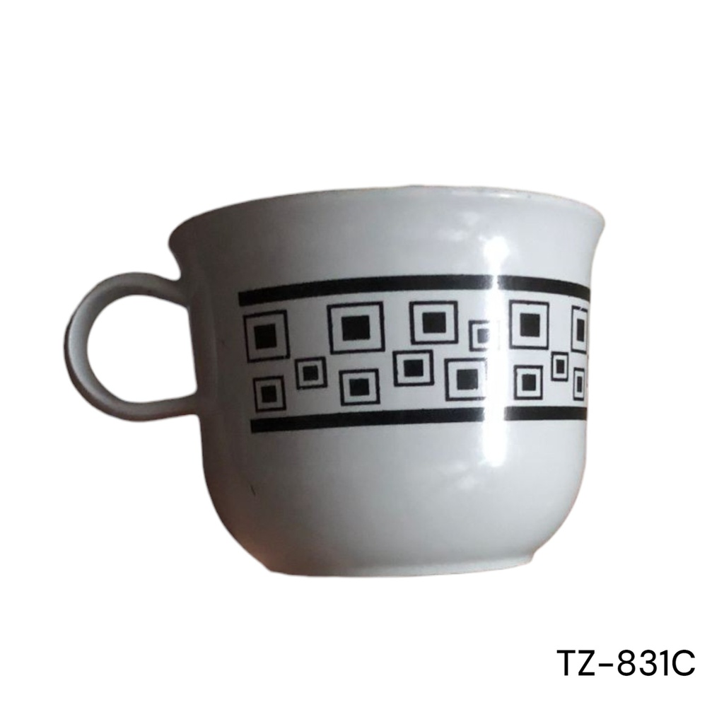 TAZA MELAFORM DECORADA DOS TONOS 10OZ