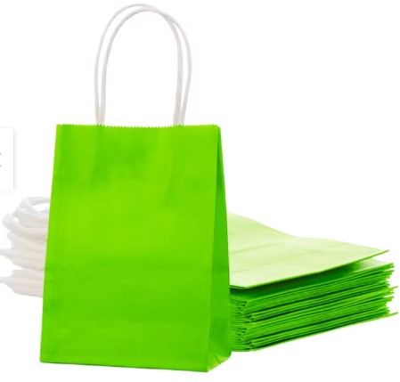 BOLSA CRAFT27X22X11CM VERDE  PQT.12UD.   CXB-480 UD.