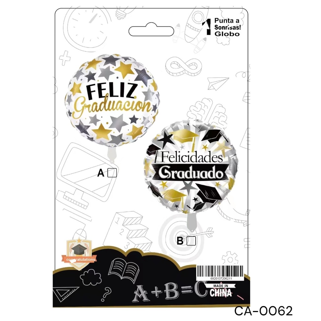 GRADUACION GLOBO H.18PG 12PZ   CXB-600 UD.