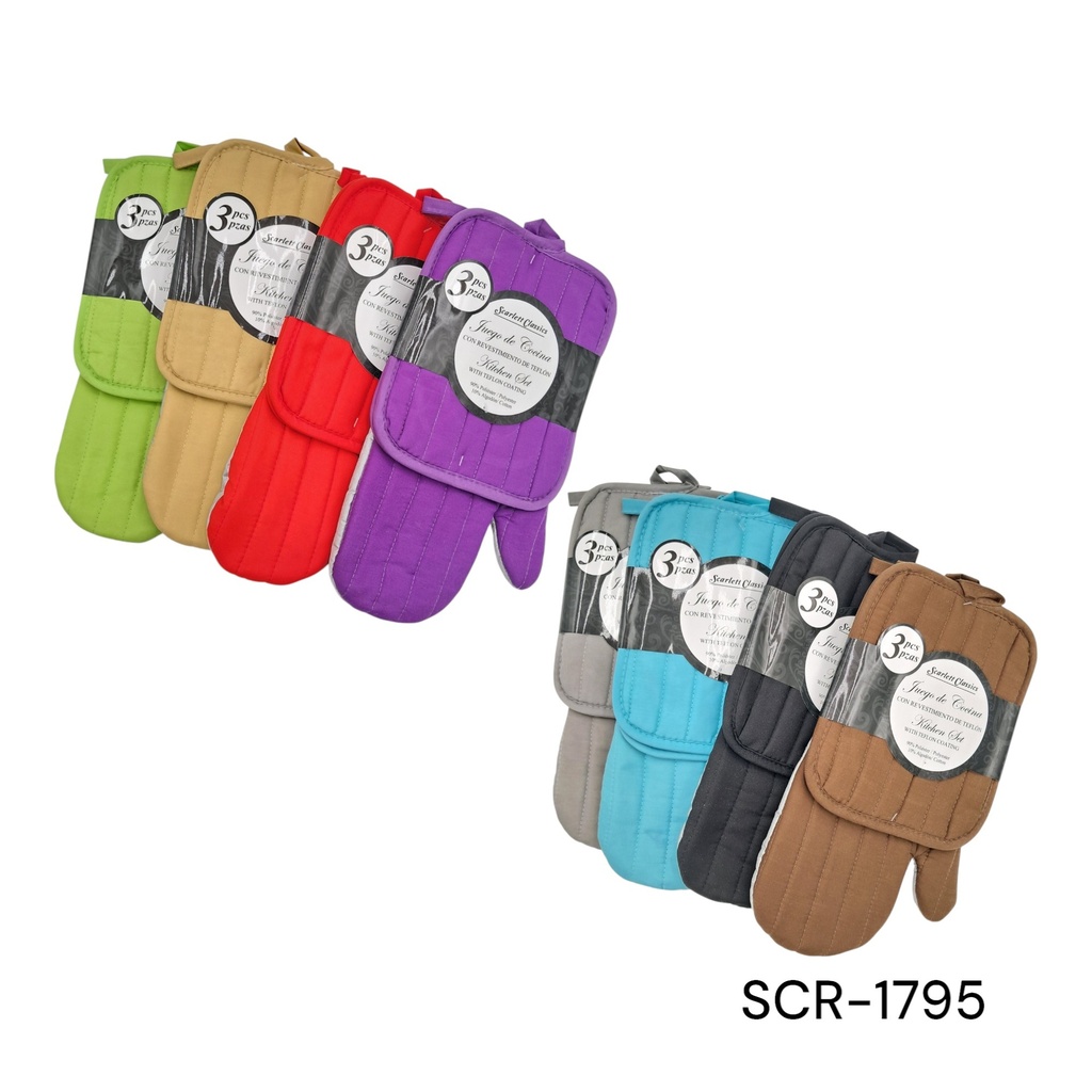 GUANTES PARA COCINA 8 COLORES 2 PZS