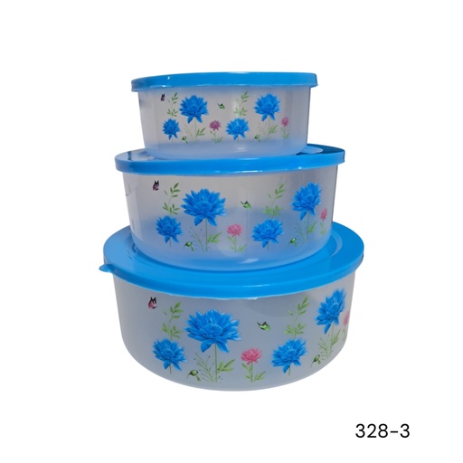 [328-3] ENVASES SET X3 PLAST REDONDA 10CM Y 11CM