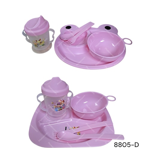 [8805-D] SET BEBE CUAD 4PZS VASO BOWL