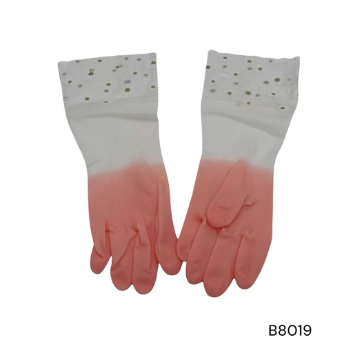 [B8019] GUANTE LATEX CON MANGA TALLA L CEL ROS