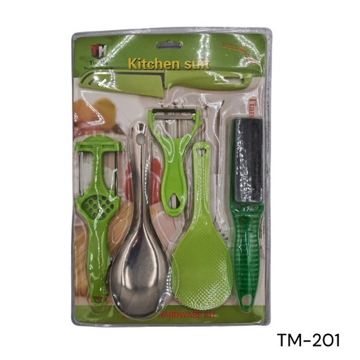 [TM-201] SET COCINA 4PZ TAB TIJ CUCH PEL