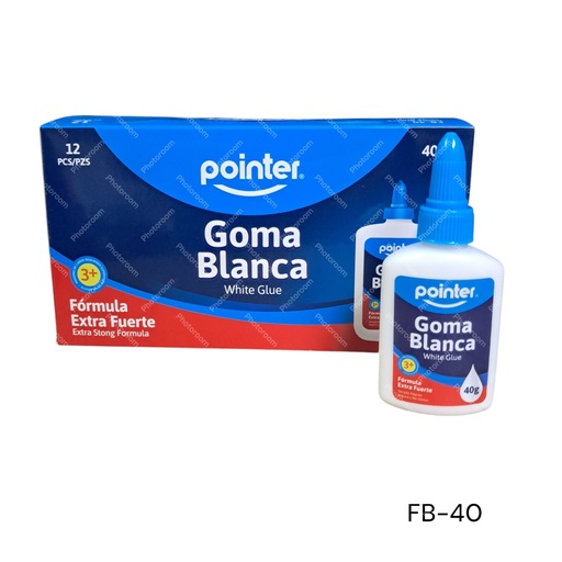 [FB-40] GOMA BLANCA ESCOLAR 40G 12UNID