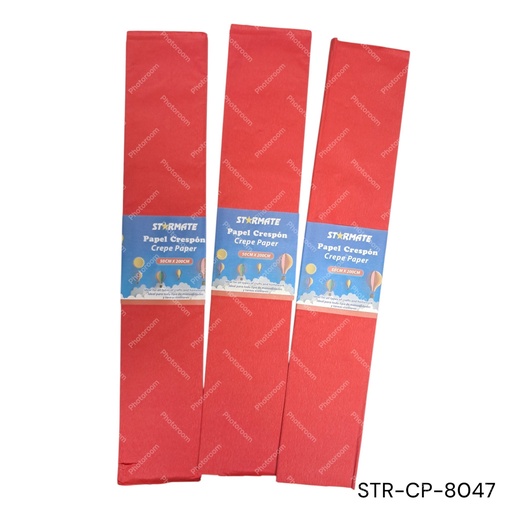 [STR-CP-8047] PAPEL CRESPON 50X200 CM ROJO PQT. 10 UD.