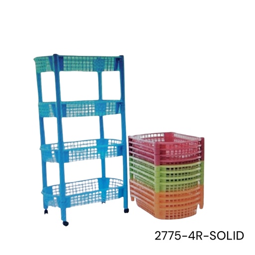 [2775-4R-SOLID] ORGANIZADOR PLASTICO 4 PISOS  CXB-10 UD.