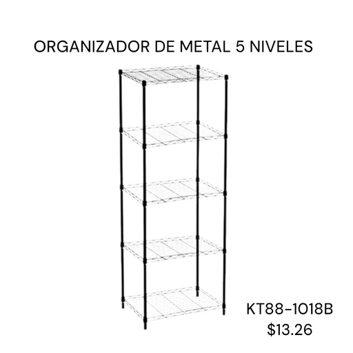 [KT88-1018B] ORGANIZADORDE METAL 5NIV C/RUEDAS  75X35