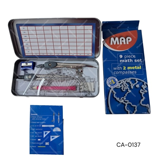 [CA-0137] JUEGO DE GEOMETRIA 9PCS MAP  CXB-144UD.