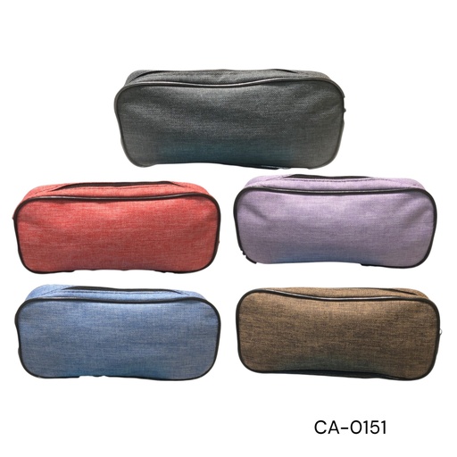 [CA-0151] CARTUCHERA TELA CREMA SIMPLE